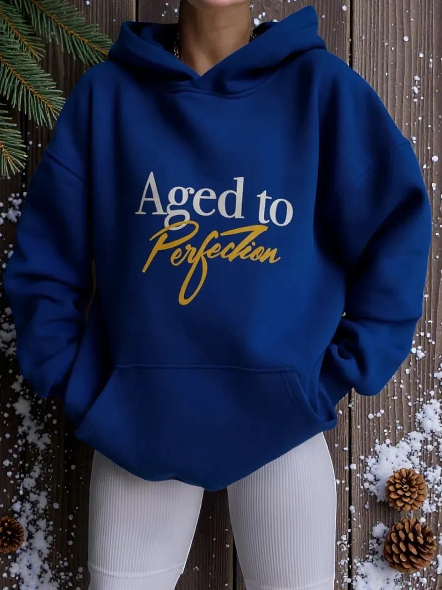 Худи оверсайз утепленный хлопок с принтом