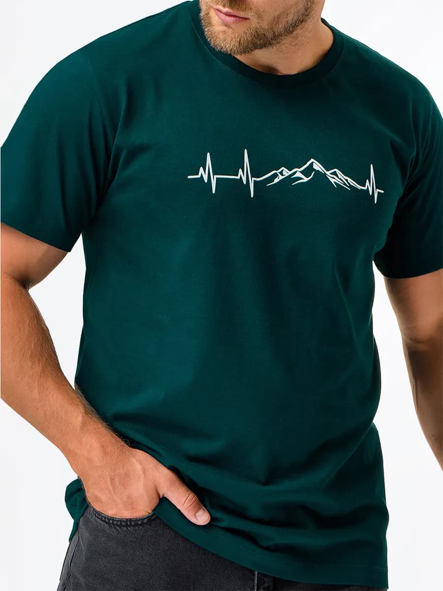 Футболка с принтом хлопковая - фото 1