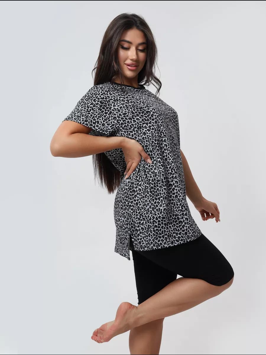 Костюм домашний с бриджами летний больших размеров