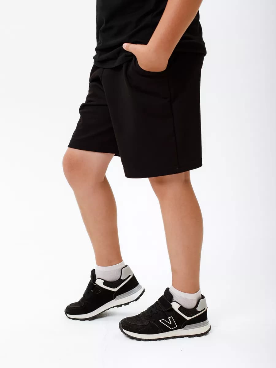 Шорты черные детские длинные