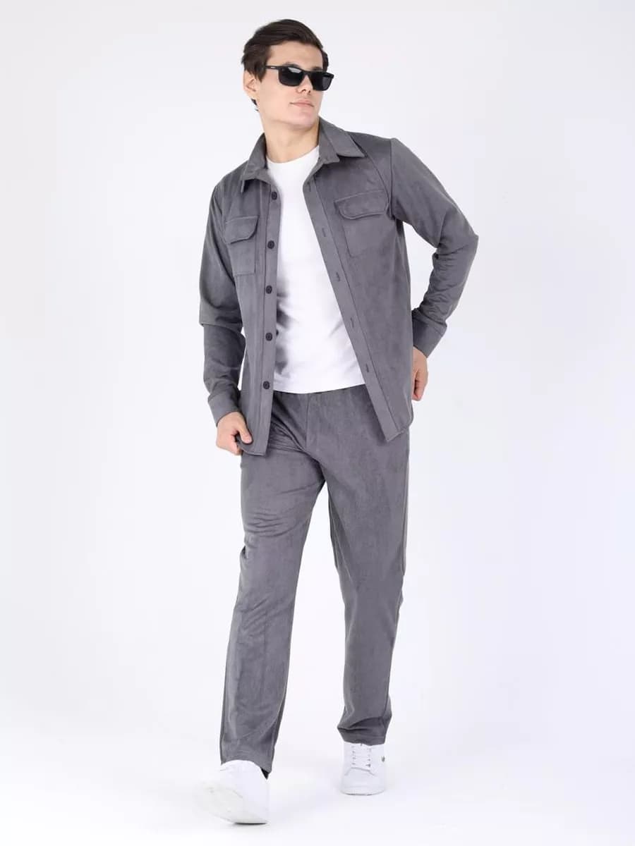 Брючный костюм вельветовый комплект штаны и рубашка