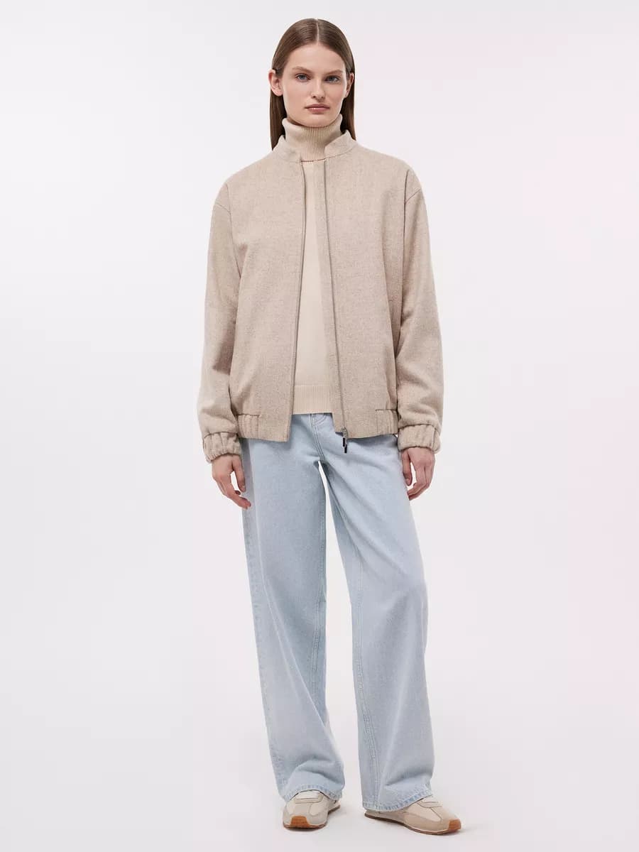 Бомбер демисезонный шерстяной