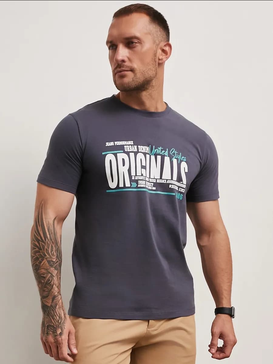 Футболка с принтом хлопок