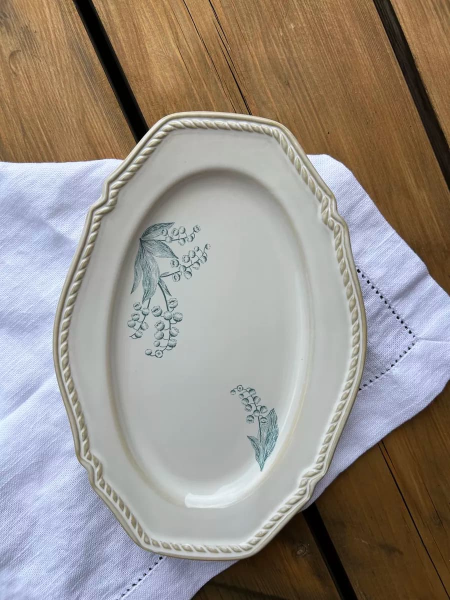 Тарелка керамическая блюдо сервировочное 23,3*16 см