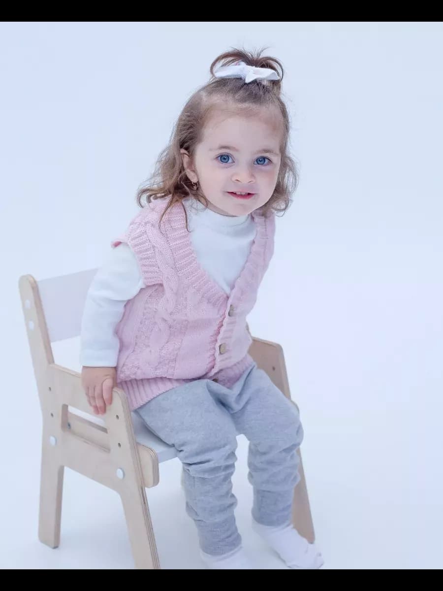 жилет вязаный детский безрукавка на пуговицах