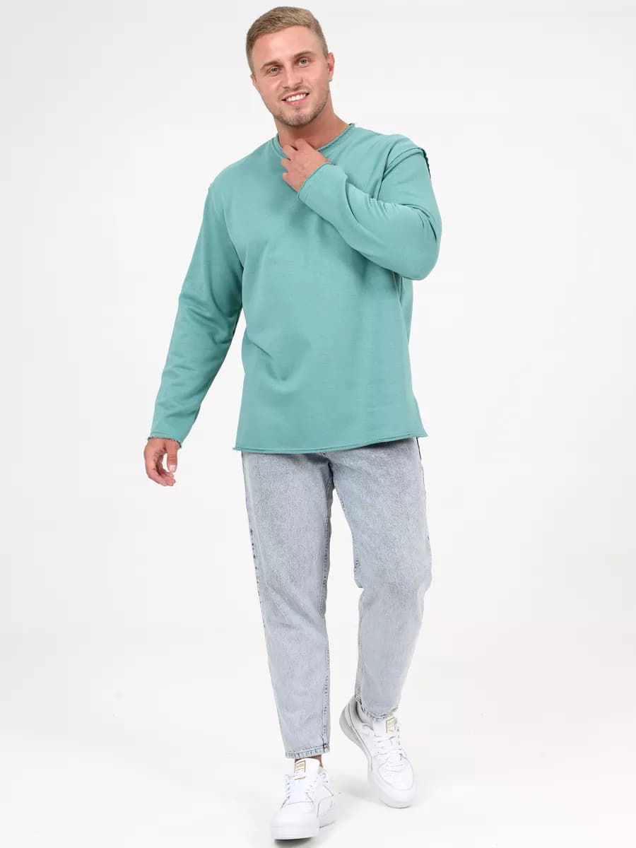 Лонгслив мужской с длинным рукавом хлопок весенний