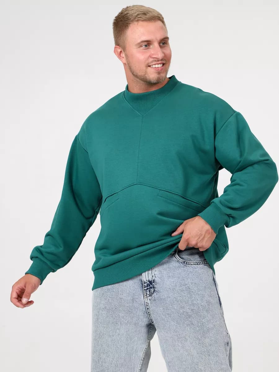 Толстовка мужская весенняя без капюшона больших размеров