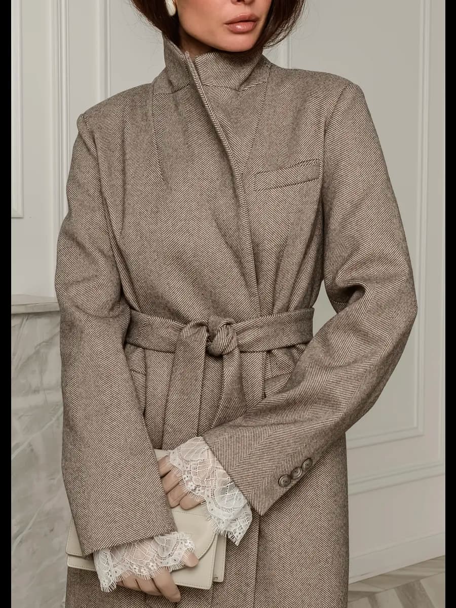 Пальто шерстяное демисезонное