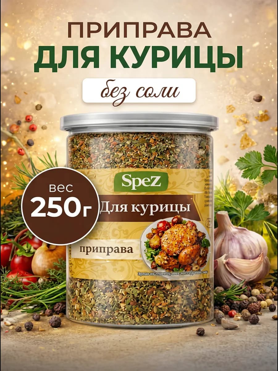 Приправа для курицы без соли натуральная 250 г