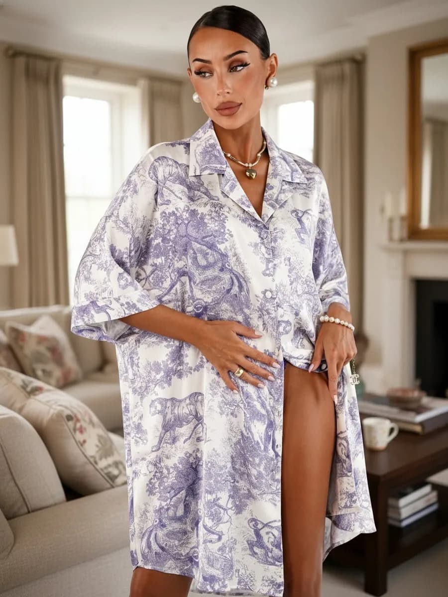 Шелковая пижама домашняя