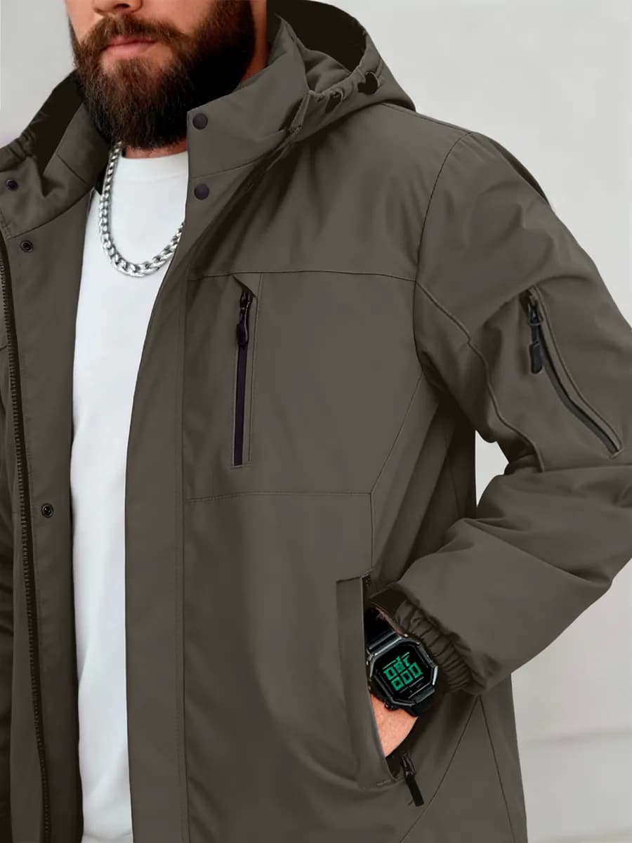 Куртка ветровка весенняя с капюшоном большие размеры - фото 1