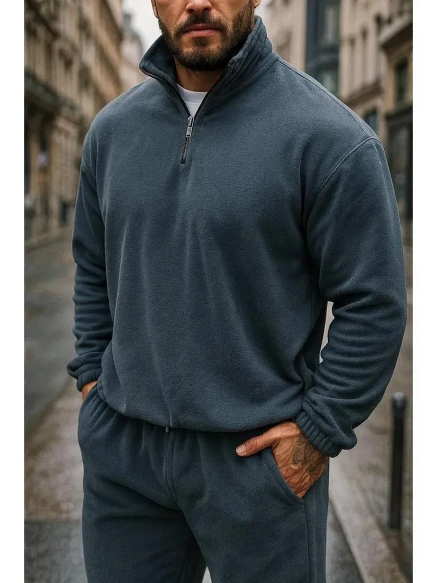 Спортивный костюм флисовый теплый на молнии