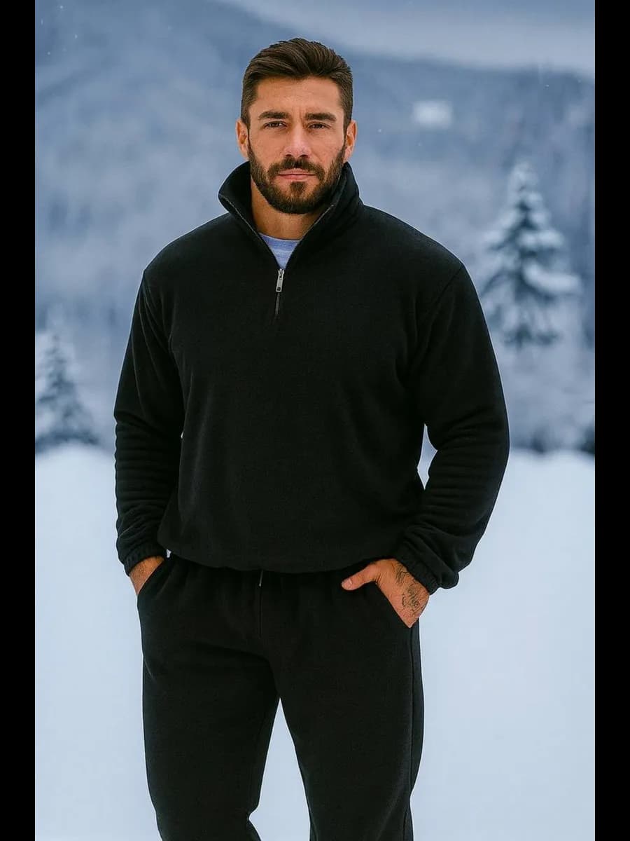 Спортивный костюм флисовый теплый на молнии