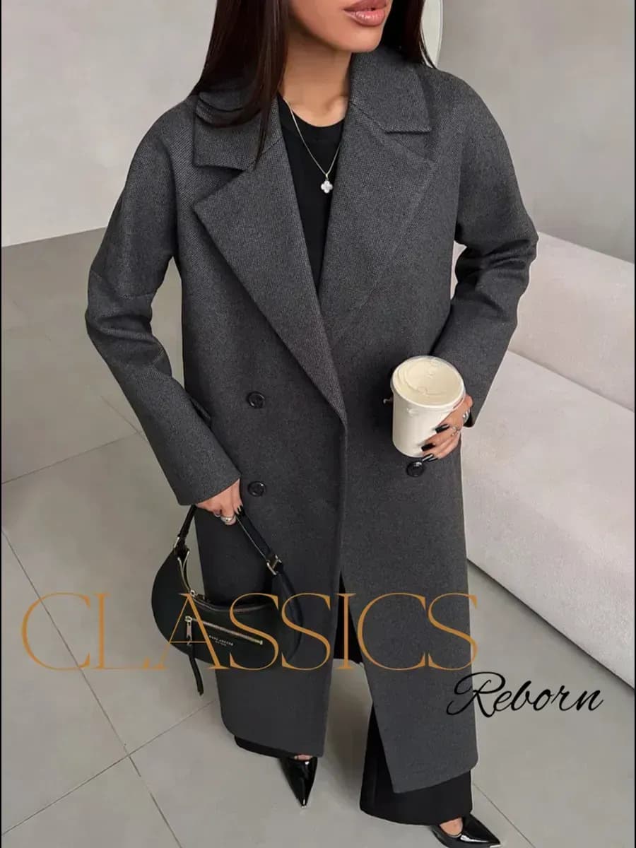 Пальто демисезонное длинное