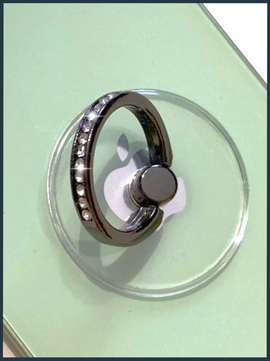 Кольцо держатель для телефона со стразами попсокет - фото 1