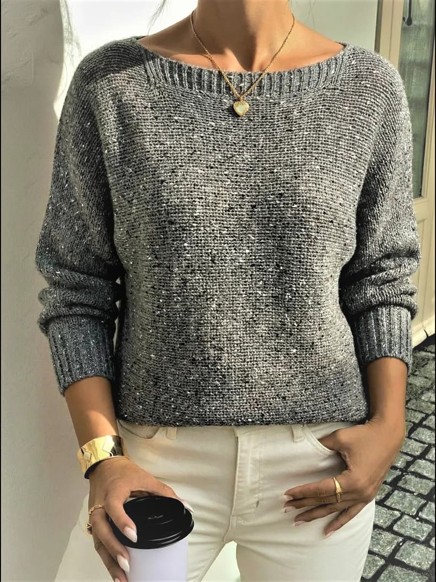 Джемпер оверсайз вязаный Кофта летучая мышь