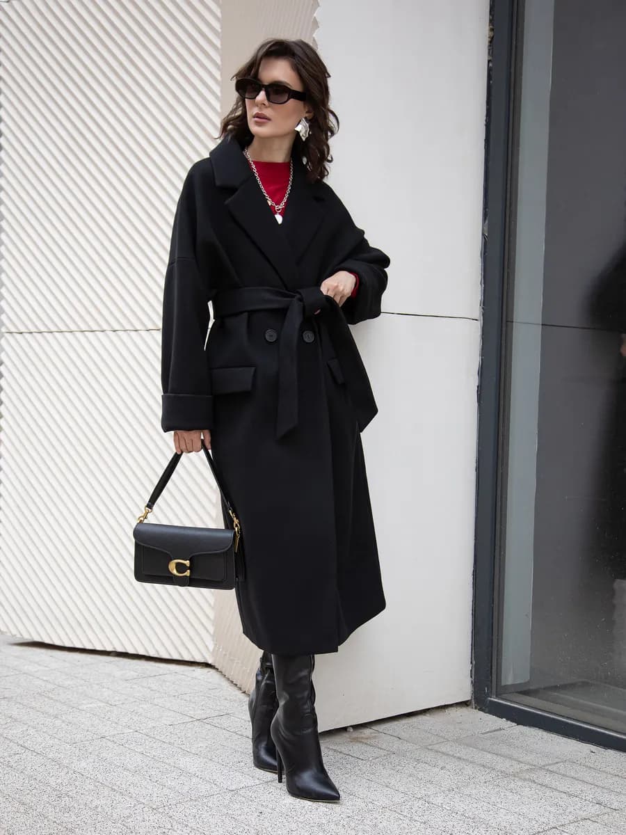 Пальто длинное весна-осень оверсайз