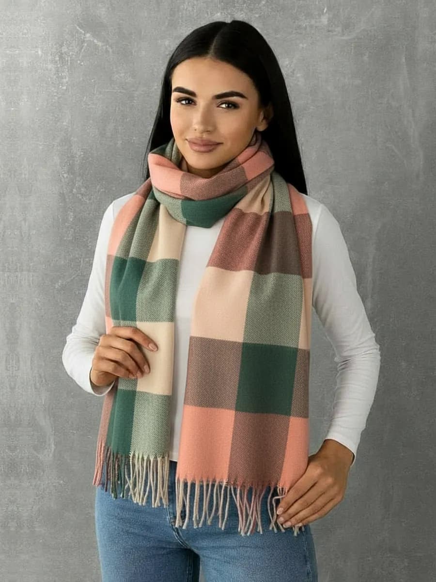 Палантин кашемир теплый