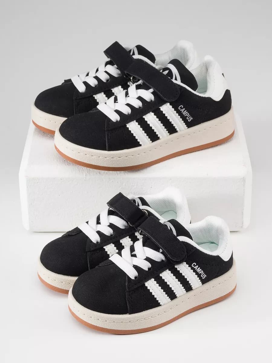 Кроссовки со шнурками детские Adidas Campus на липучке