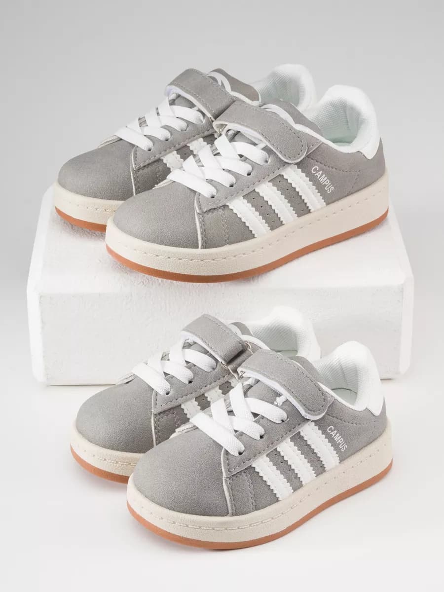 Кроссовки со шнурками детские Adidas Campus на липучке