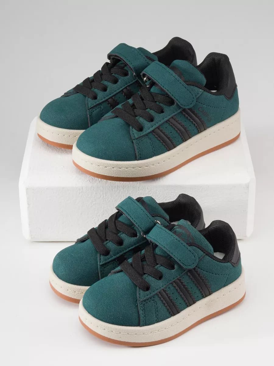 Кроссовки со шнурками детские Adidas Campus на липучке