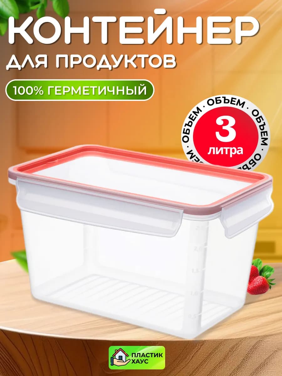 Контейнер пищевой герметичный с крышкой 3 л