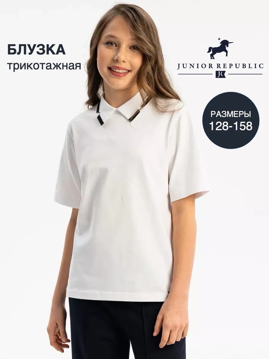 Блузка трикотажная с коротким рукавом