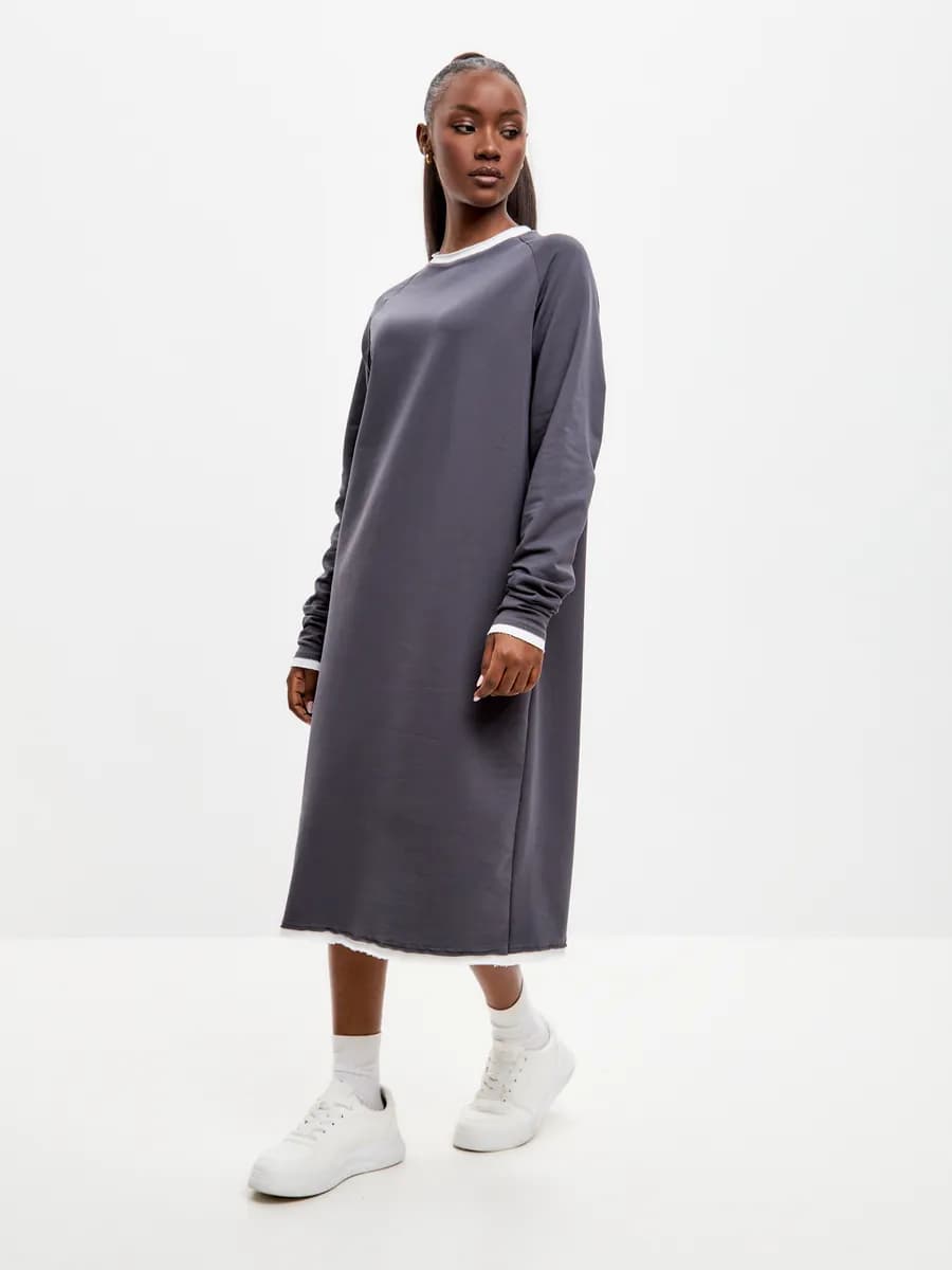 Трикотажное платье оверсайз