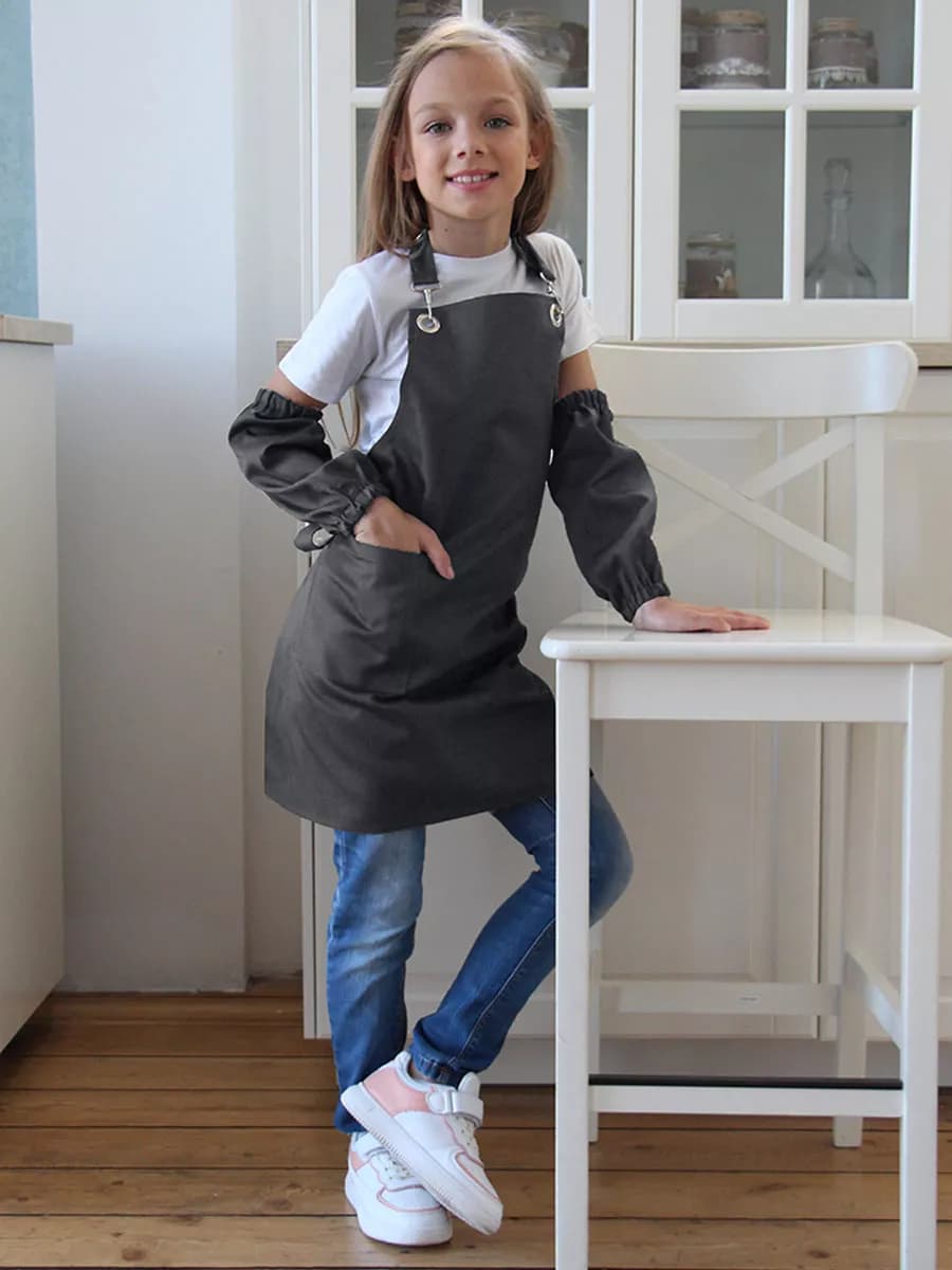 Фартук детский для трудов школьный - фото 1