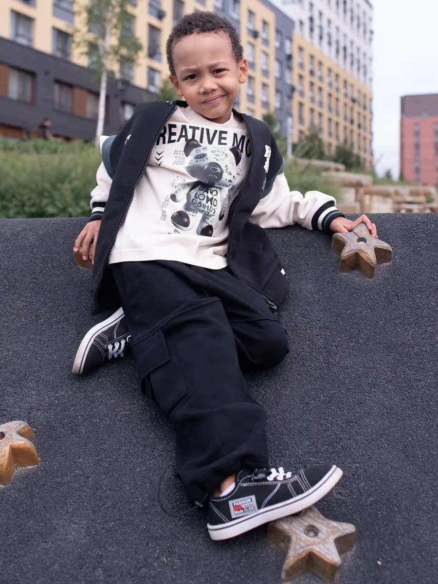 Карго широкие утепленные детские унисекс