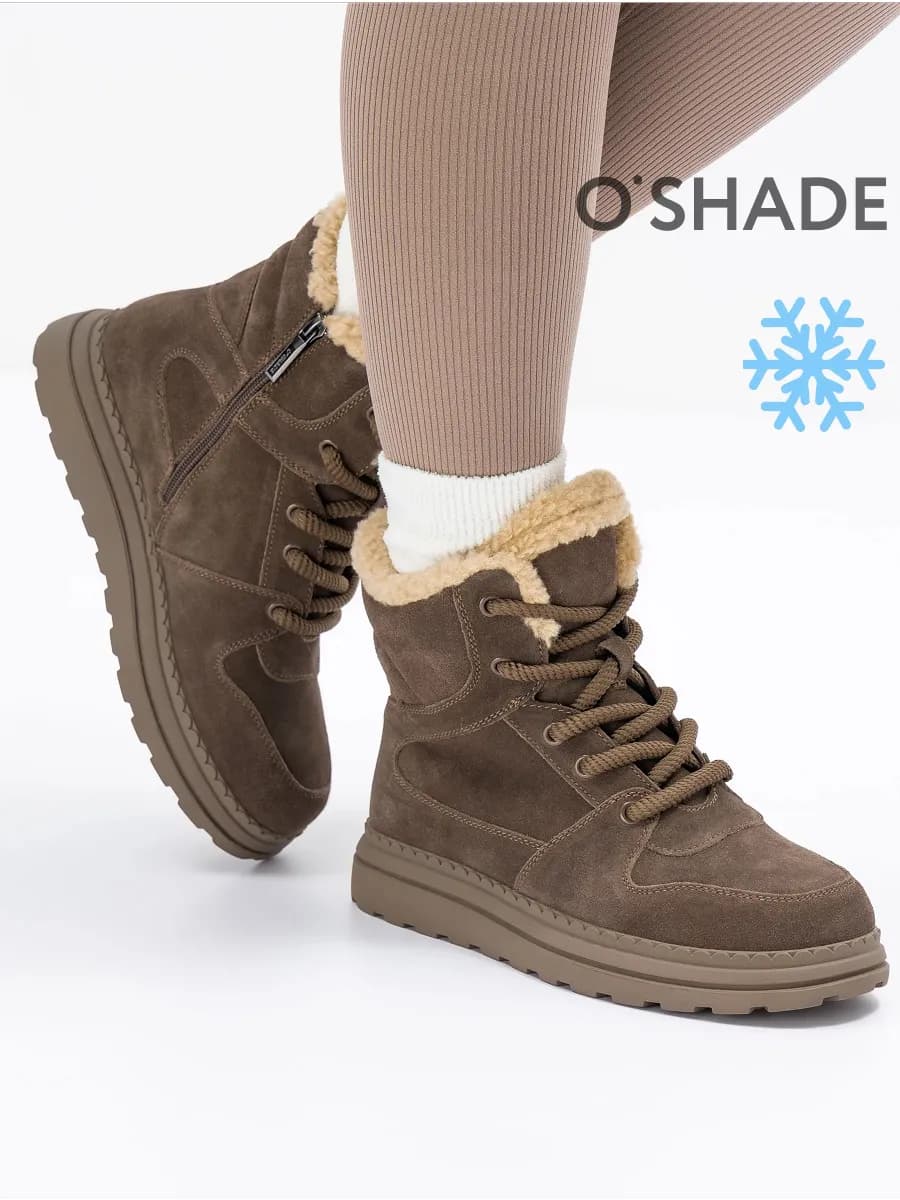 O'SHADE Ботинки женские зимние замшевые