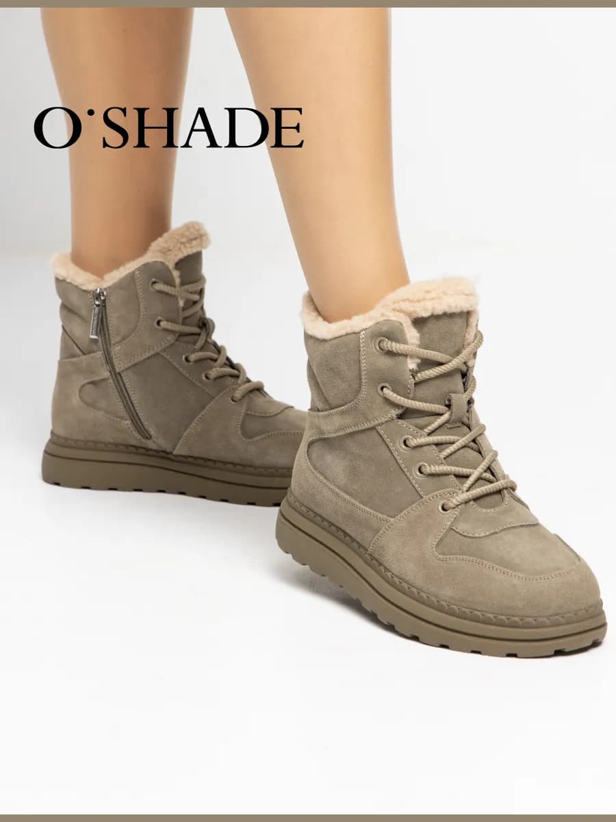 O'SHADE Ботинки женские зимние натуральная замша