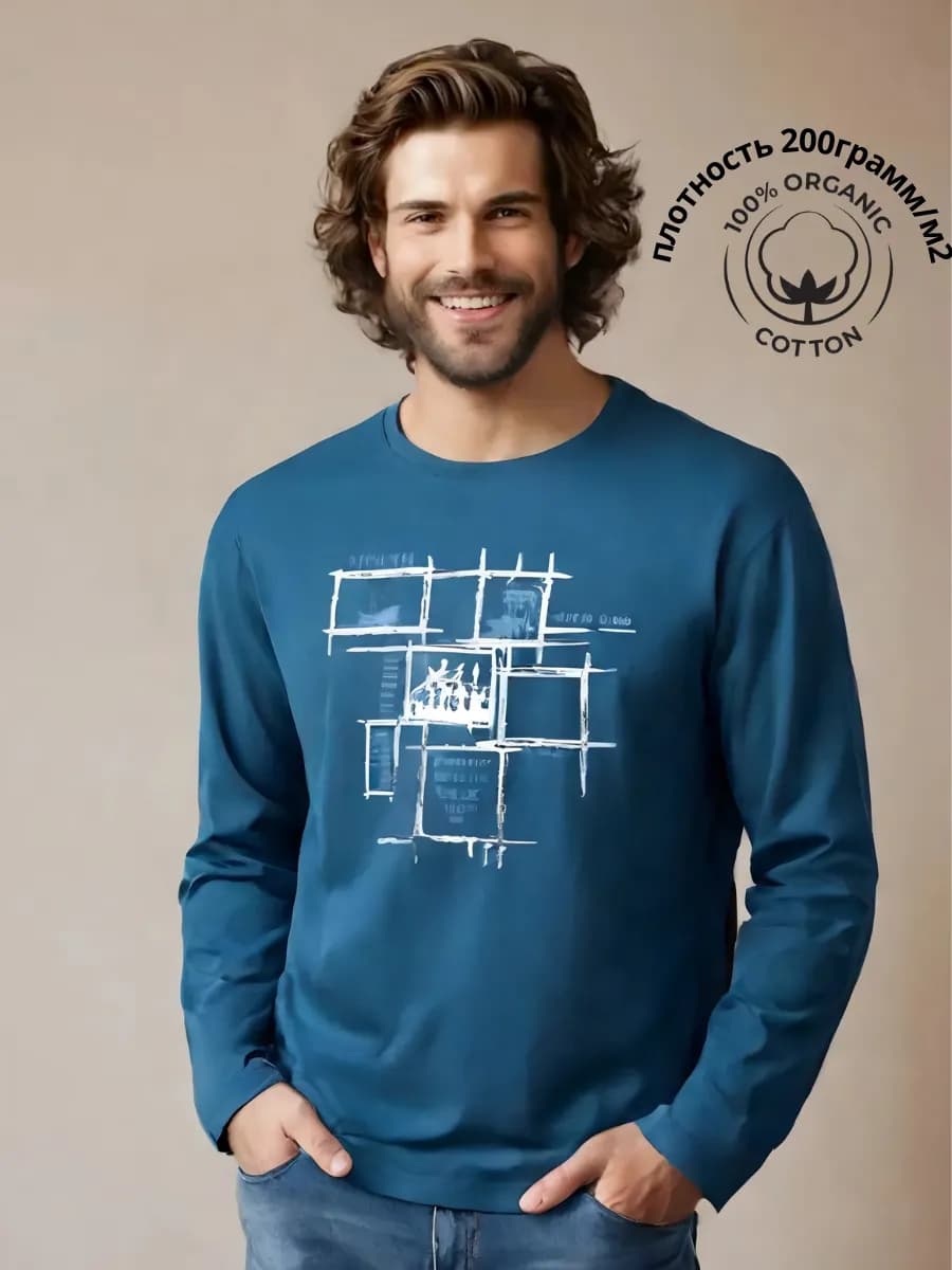 лонгслив футболка с длинным рукавом - фото 1