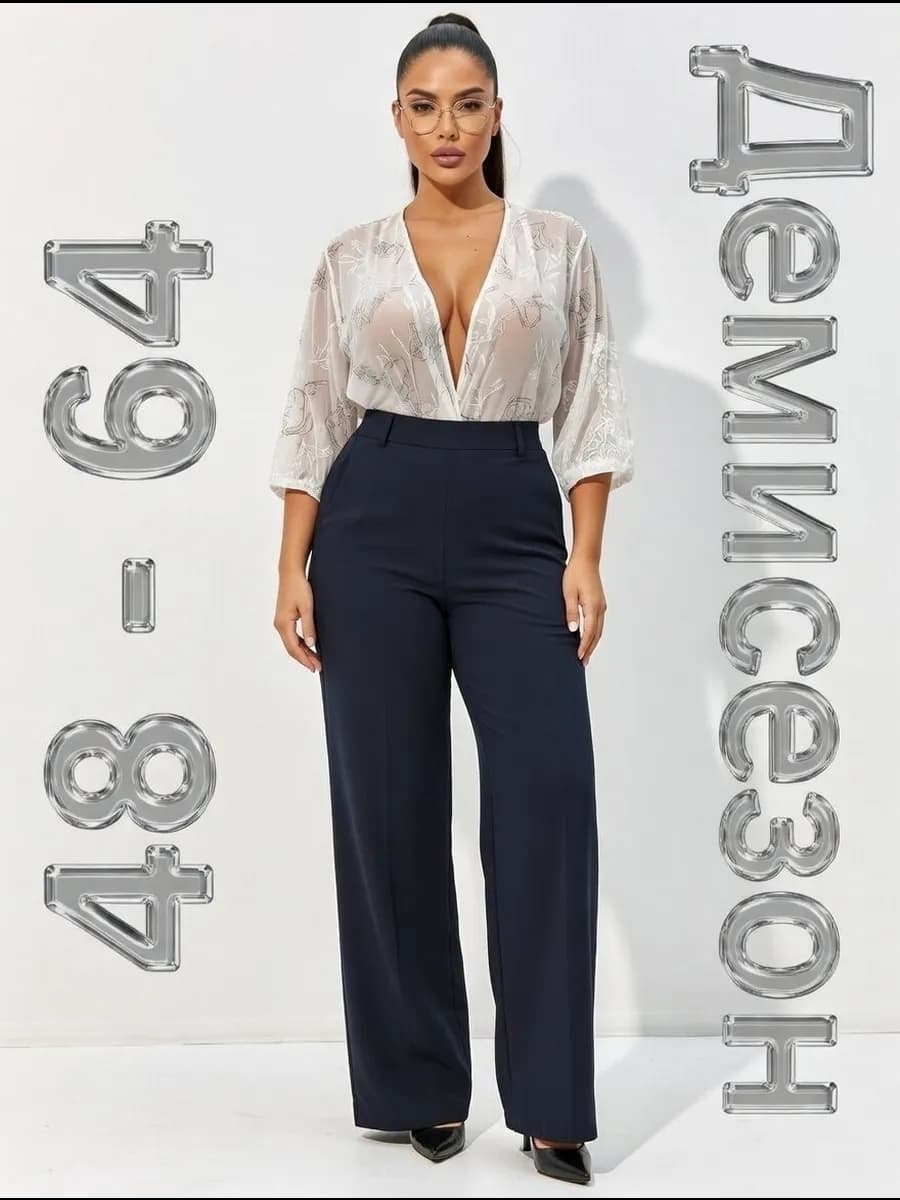 Классические брюки больших размеров - Палаццо