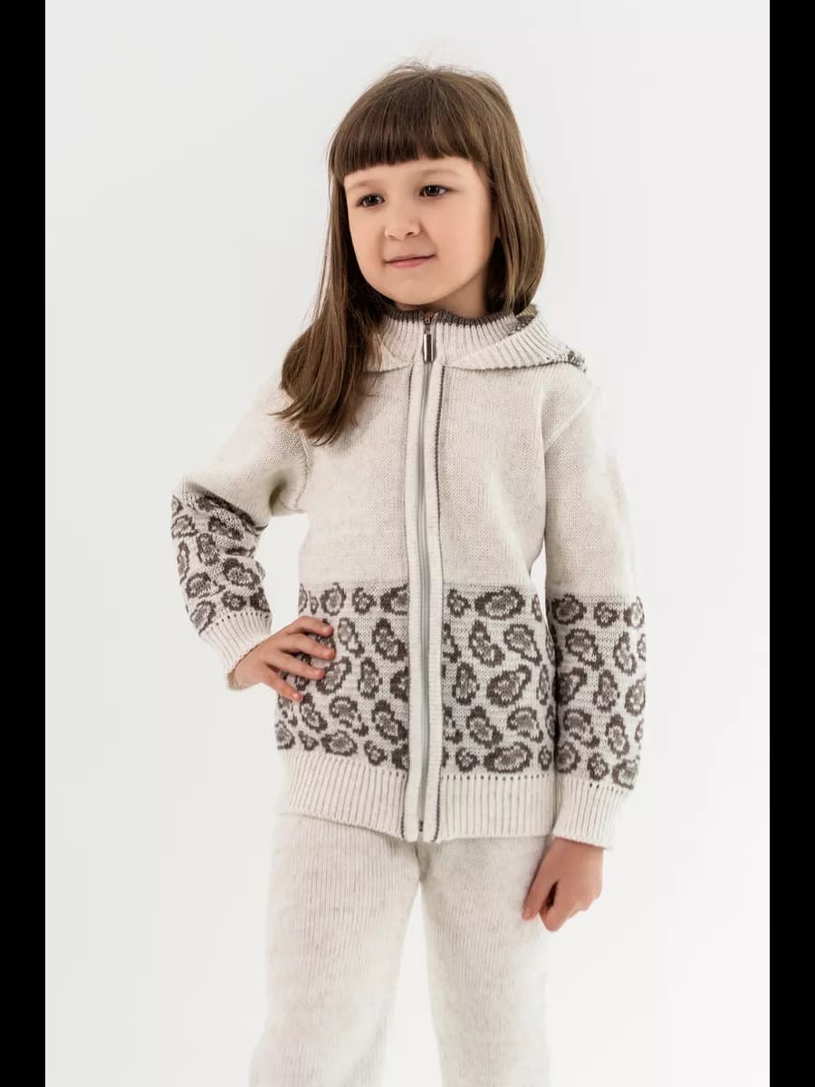 Кофта вязаная с капюшоном