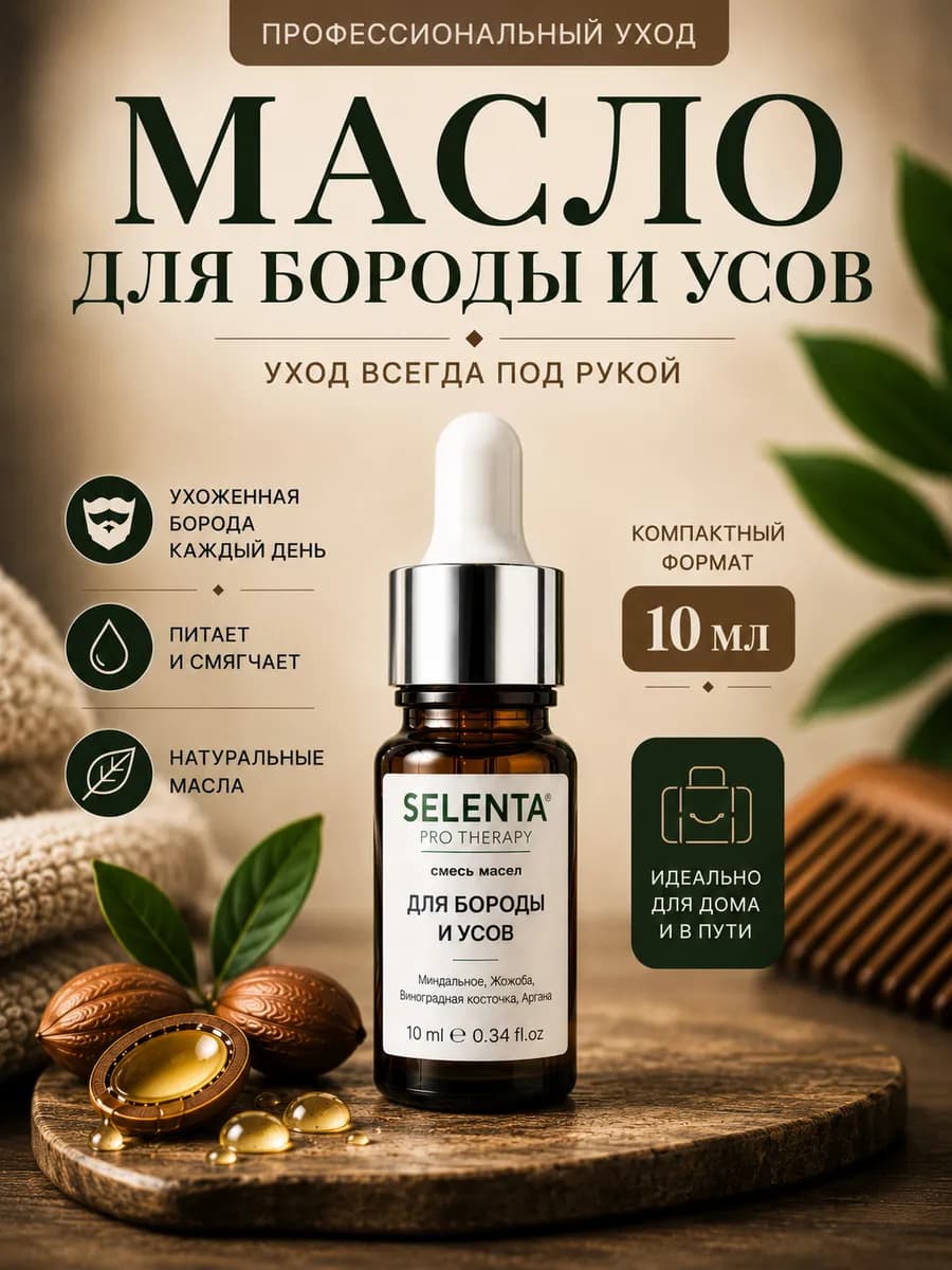 Масло для бороды и усов 10мл
