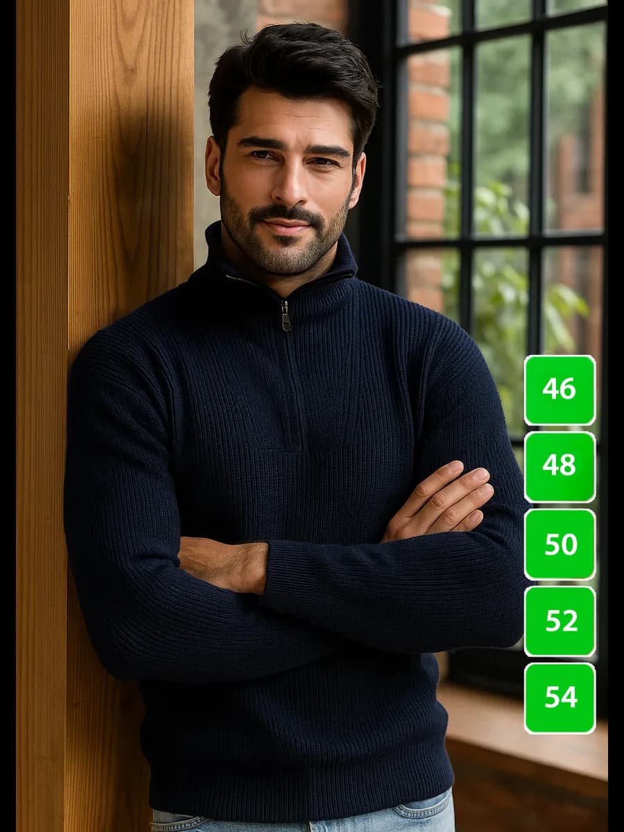 Свитер с горлом на молнии