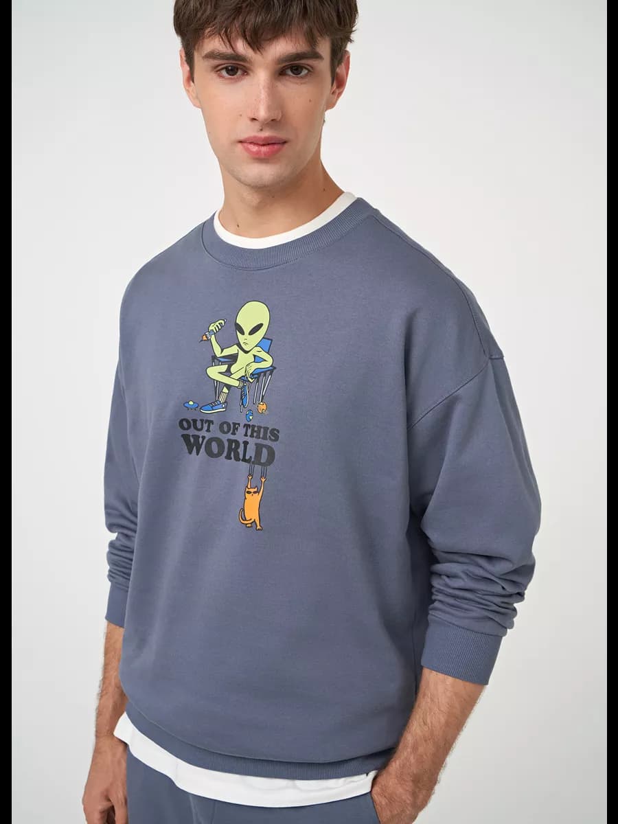 Свитшот с принтом - фото 1