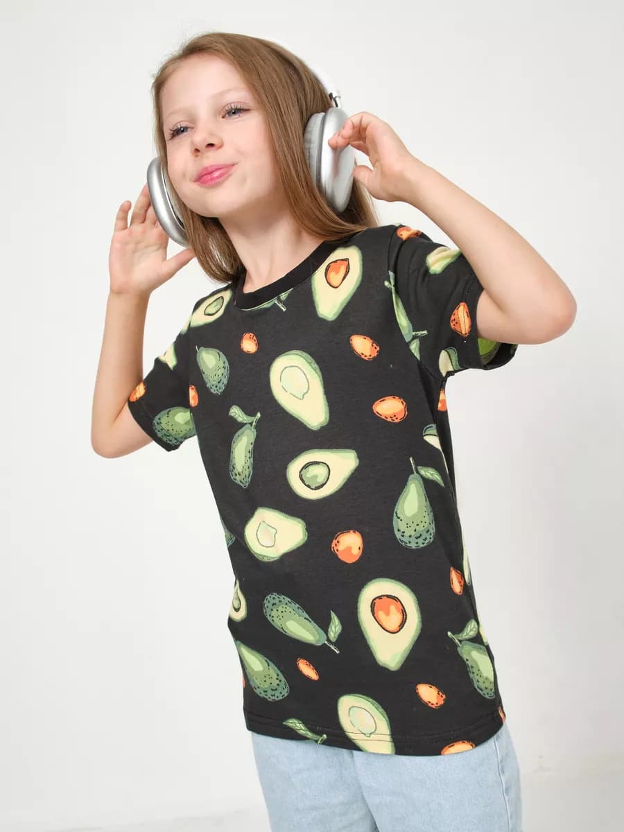 Футболка с принтом хлопок - фото 1