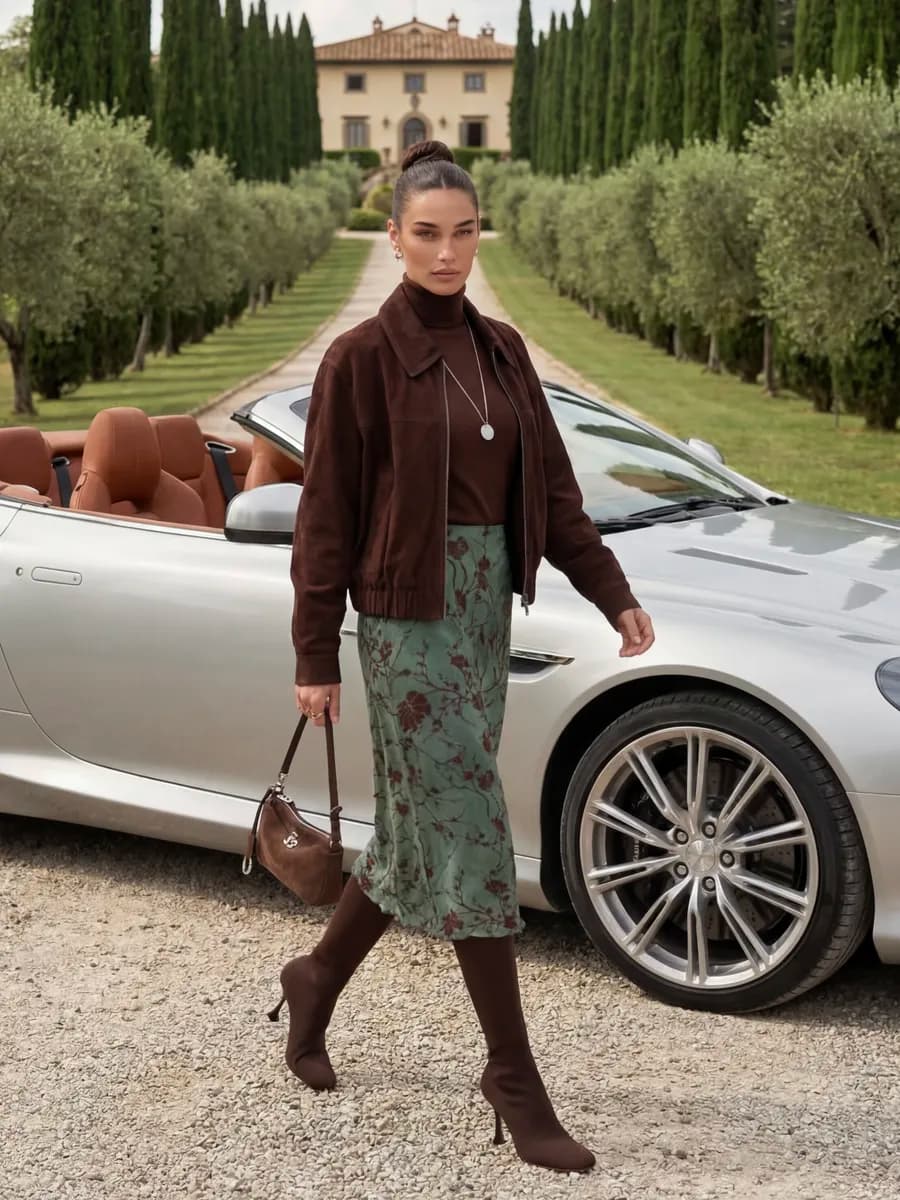 Юбка атласная миди y2k