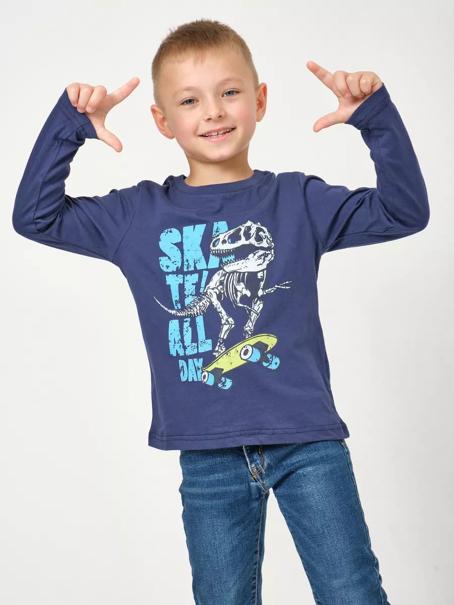 Лонгслив повседневный принт в садик