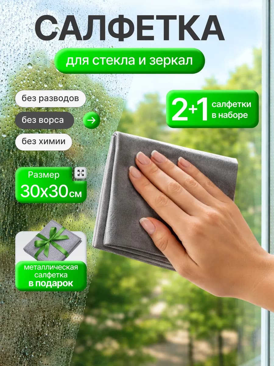 Умные салфетки для уборки стекол без разводов