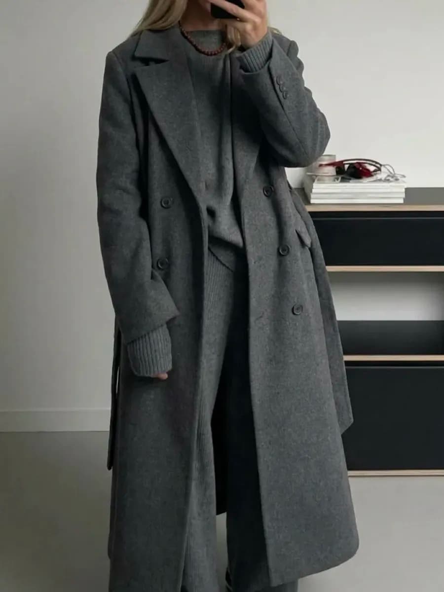 Пальто драповое демисезонное длинное классика