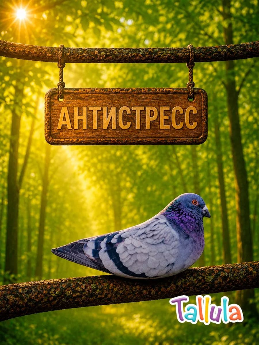 Голубь мягкая реалистичная игрушка антистресс подушка, 25 см