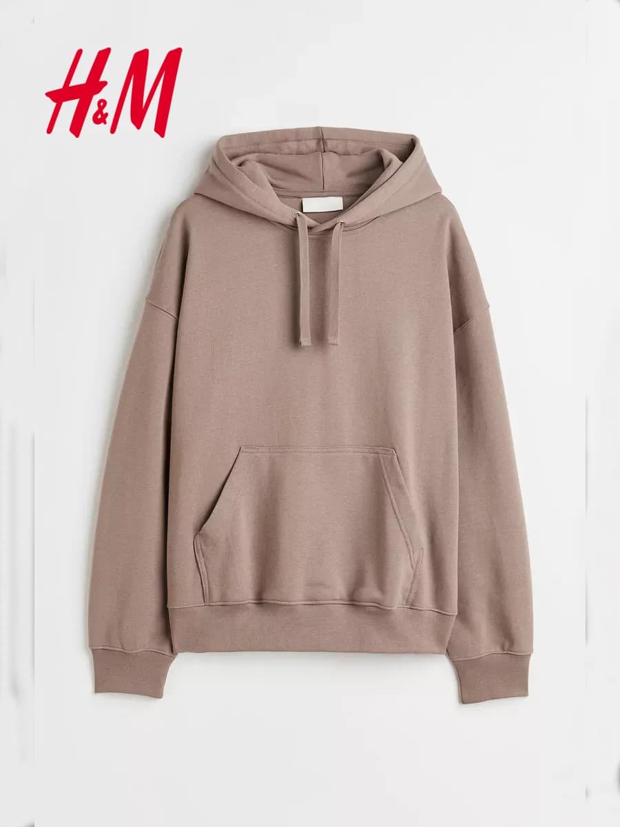 Худи оверсайз без начеса с капюшоном