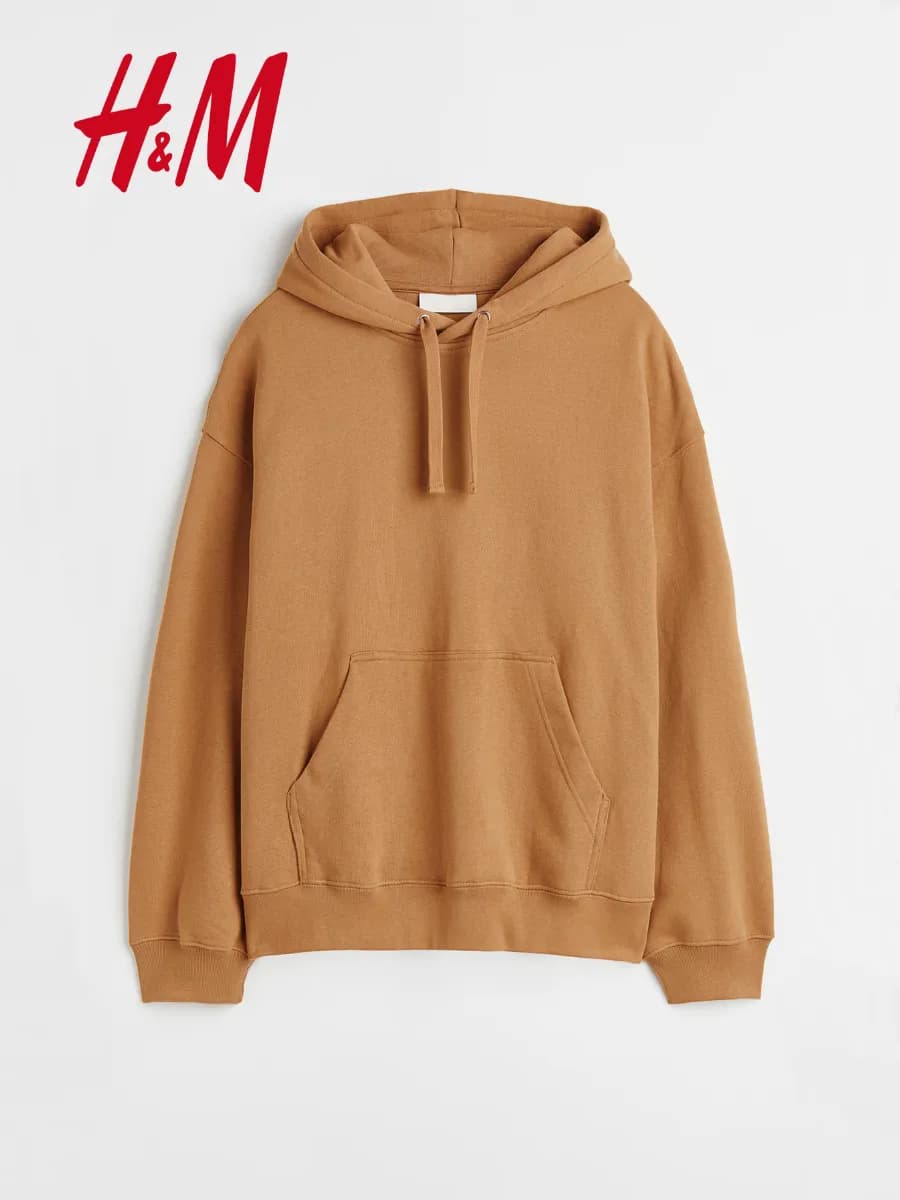 Худи оверсайз без начеса с капюшоном