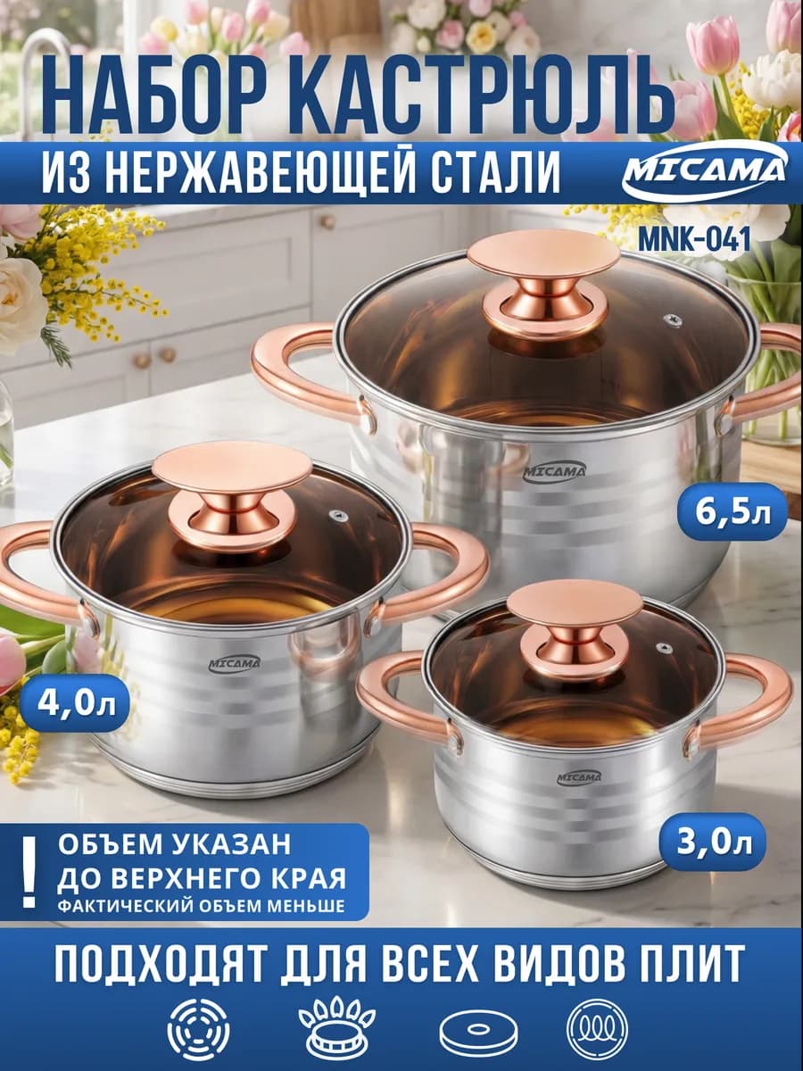 Набор кастрюль из нержавеющей стали
