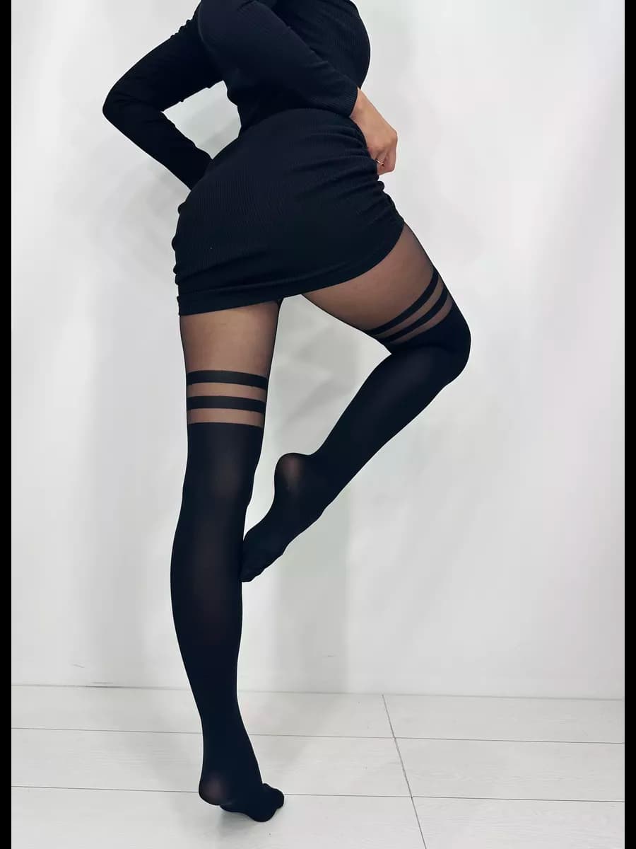 Колготки чулки капроновые имитация ботфорт