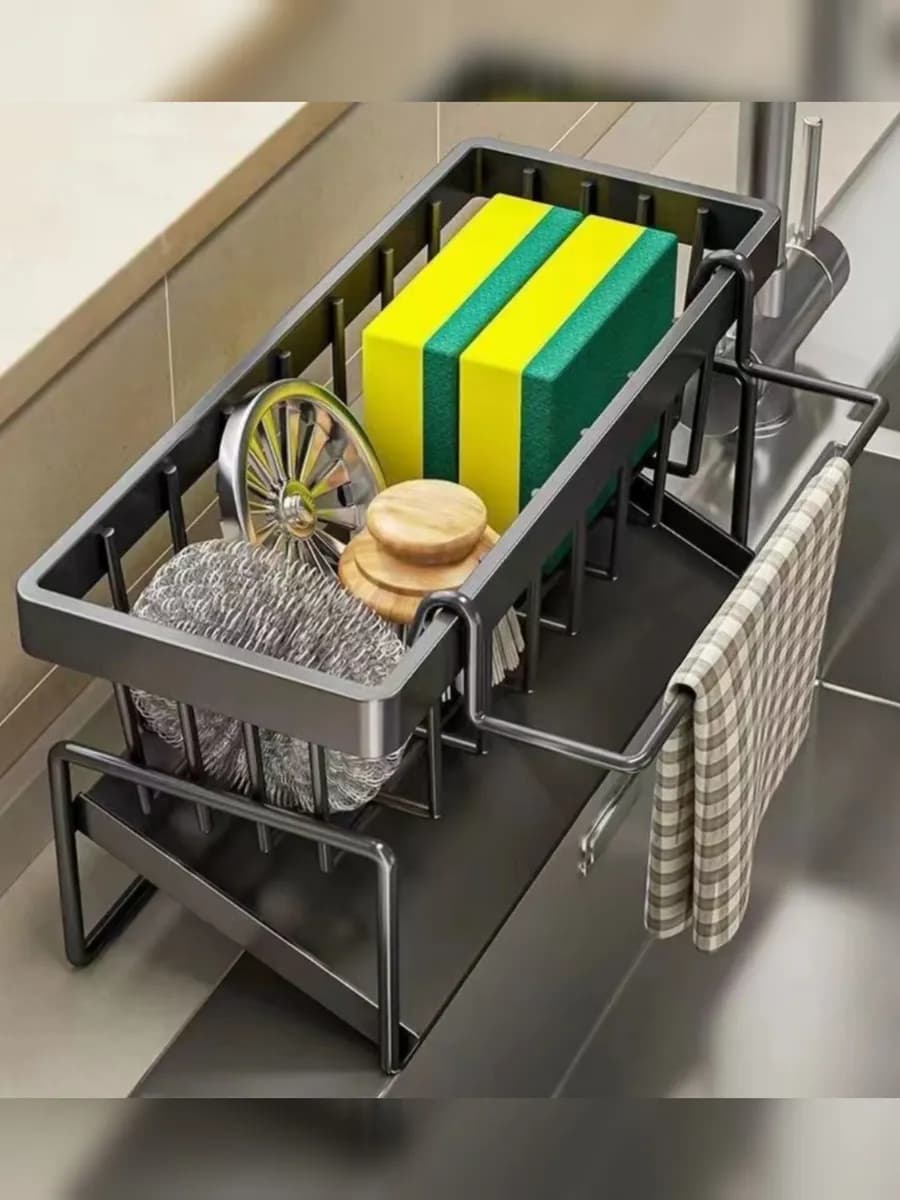 Подставка для кухни для моющих средств и губок