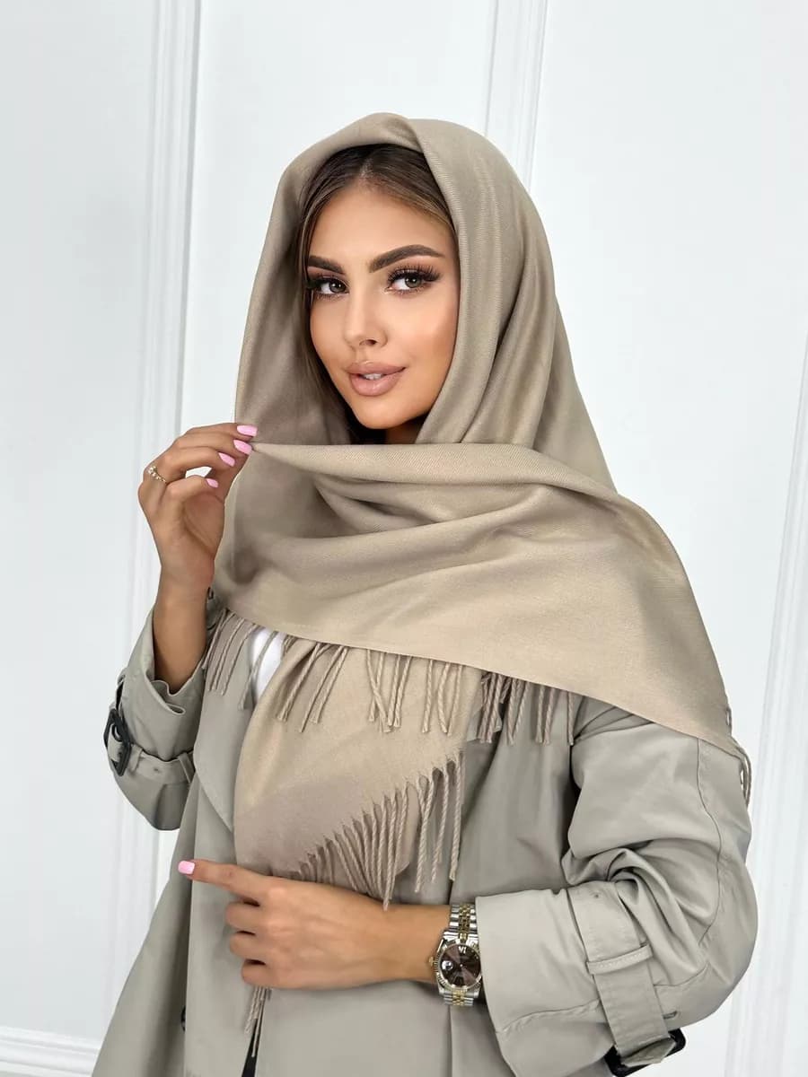 Платок кашемировый на голову теплый